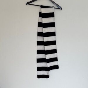 Black and White Striped Scarf